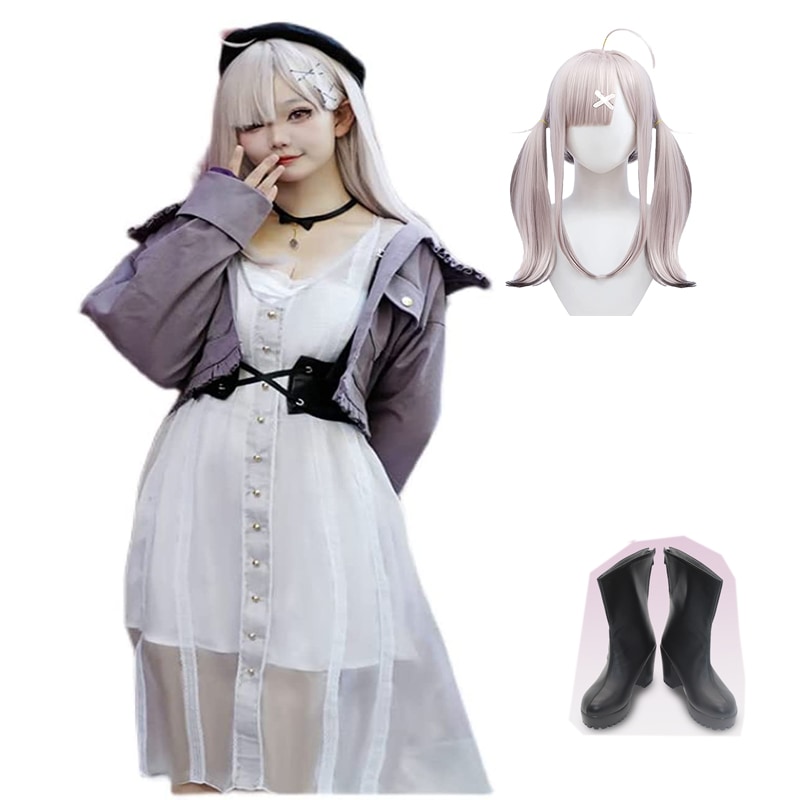 健屋花那 コスプレ衣装 フルセット バーチャル YouTuber Vtuber 制服 すこやかな衣装 セット 変装 ハロウィン 服+ウィッグ+靴 パーティ コスチューム変装 衣装