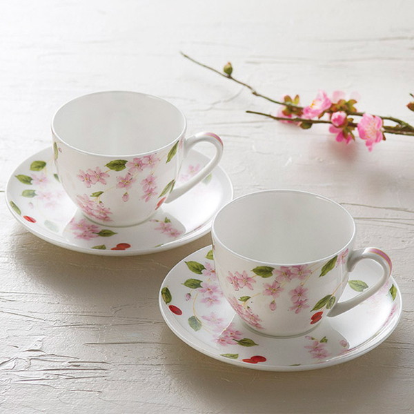 05101603 CBPH-34006-2 エインズレイチェリーブロッサムハピネス ペアティー碗皿