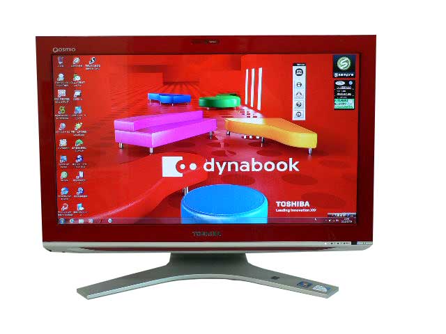 東芝 デスクトップパソコン 中古パソコン D711/T5 レッド デスクトップ 一体型 本体 Windows7 Pentium DVD 地デジ 4GB/500GB 送料無料 中古 15,260円