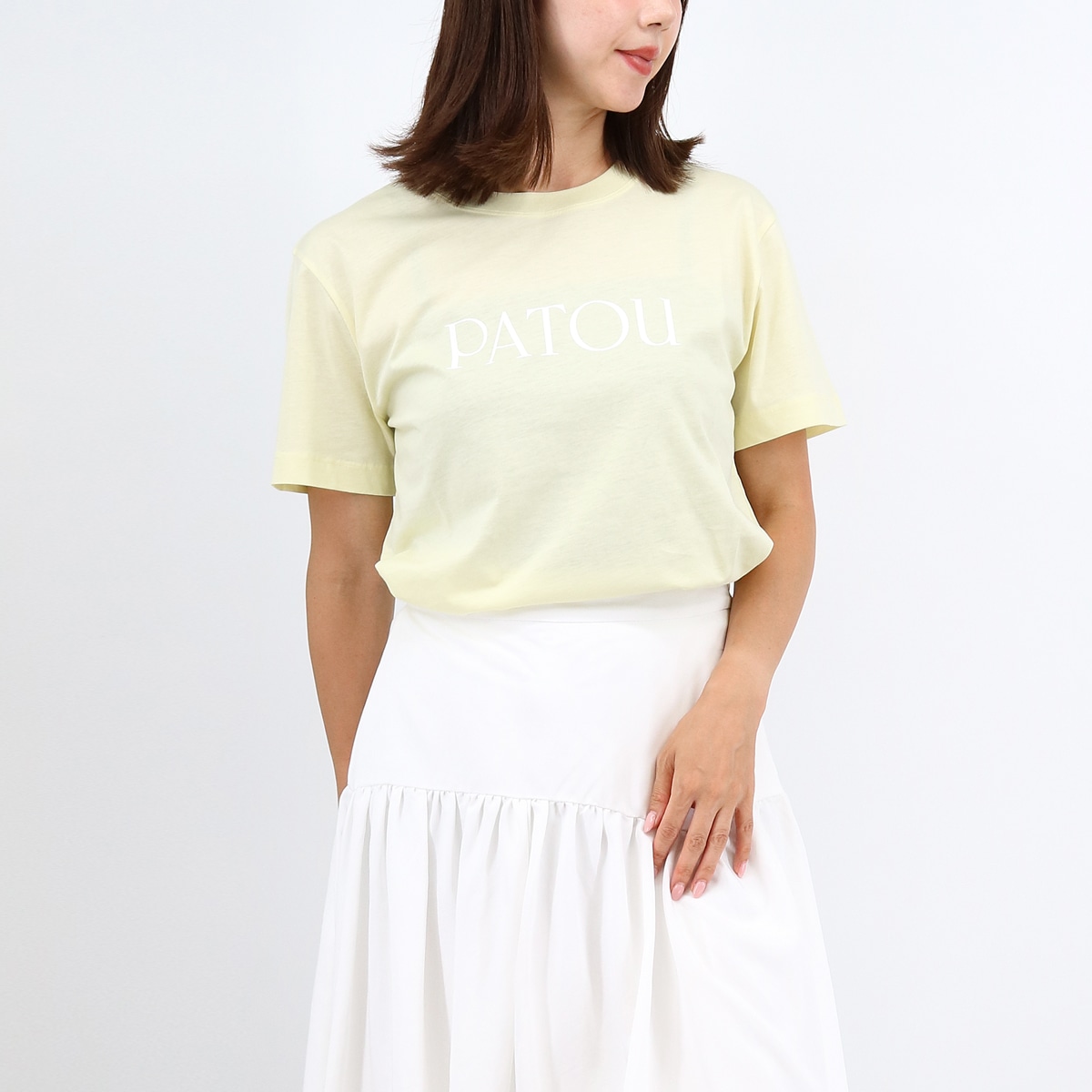JE0299999213M MIMOSA レディースロゴTシャツ ESSENTIAL PATOU T SHIRT コットン SS TEE クルーネック 半袖