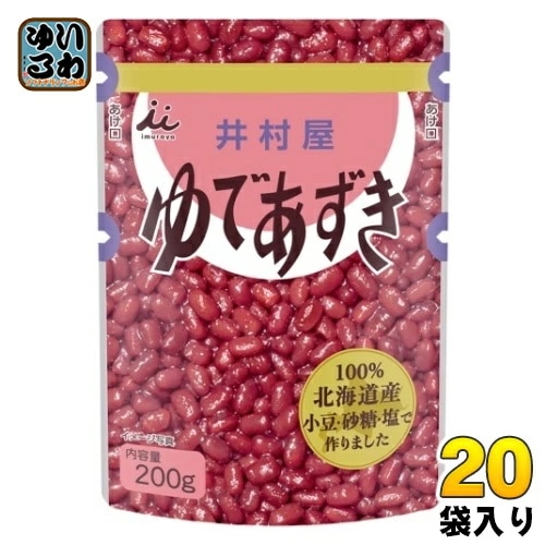 井村屋 北海道 パウチ ゆであずき 200g 20袋（10袋入×2 まとめ買い） 和菓子 デザート