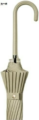 【20%OFFクーポン～】長傘 耐風 風に強い 晴雨兼用 16本骨 婦人傘 レディース 長傘ジャンプ傘 大きい ワンタッチ 丈夫 テフロン加工 超撥水 梅雨対策 収納ポーチ付き ライトカーキ