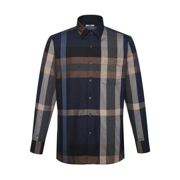 ビッグチェックシャツ レギュラーフィット NAVY