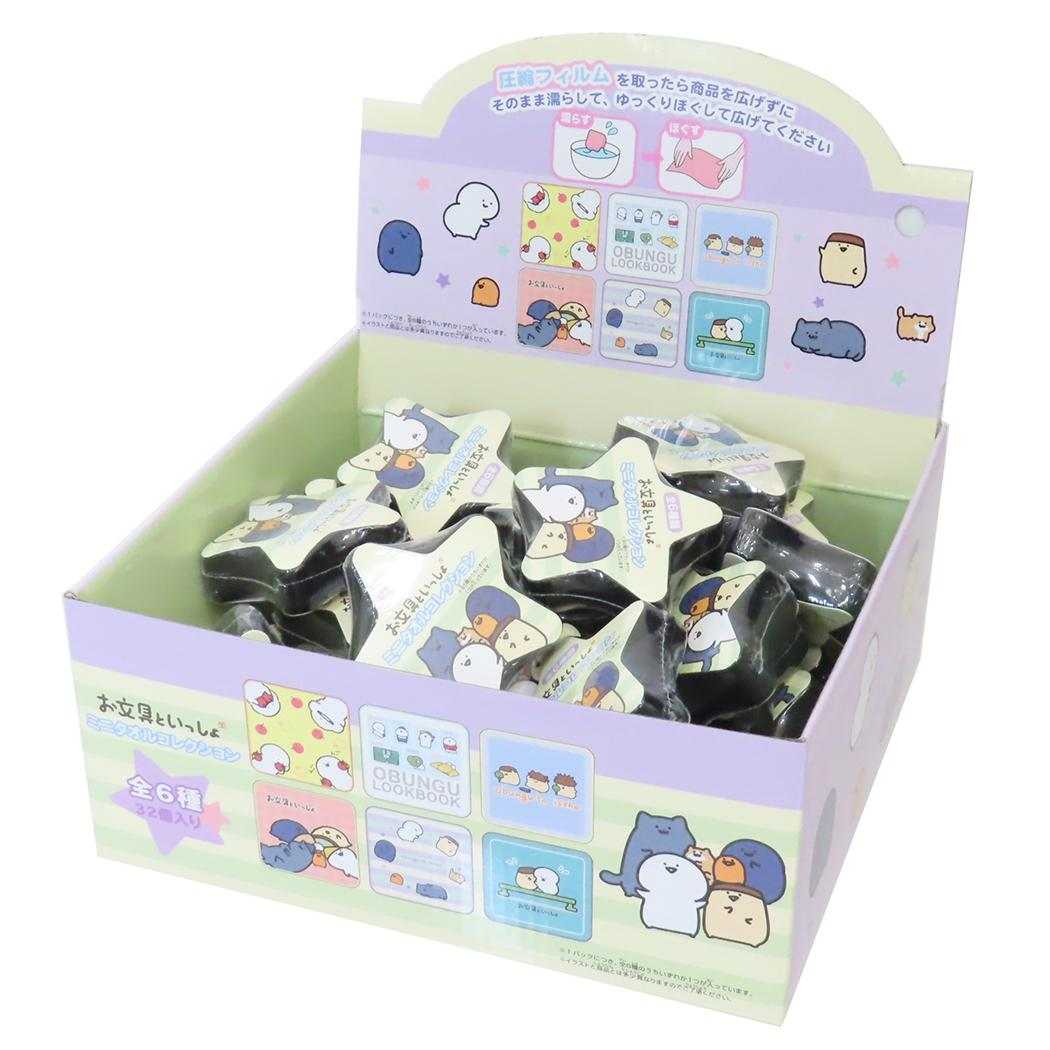 お文具といっしょ ハンドタオル ミニタオルコレクション 全6種 32個入セット キャラクター