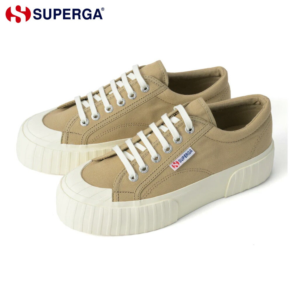 SUPERGA スニーカー レディース ストライプ プラットフォーム 3A5111SW ACL スペルガ 2631 STRIPE PLATFORM ミリタリーテイスト 厚底