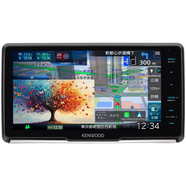 ケンウッド 地上デジタルTVチューナー/Bluetooth内蔵 DVD/USB/SD AVナビゲーション 大画面9V型フローティングモデル MDVM912F