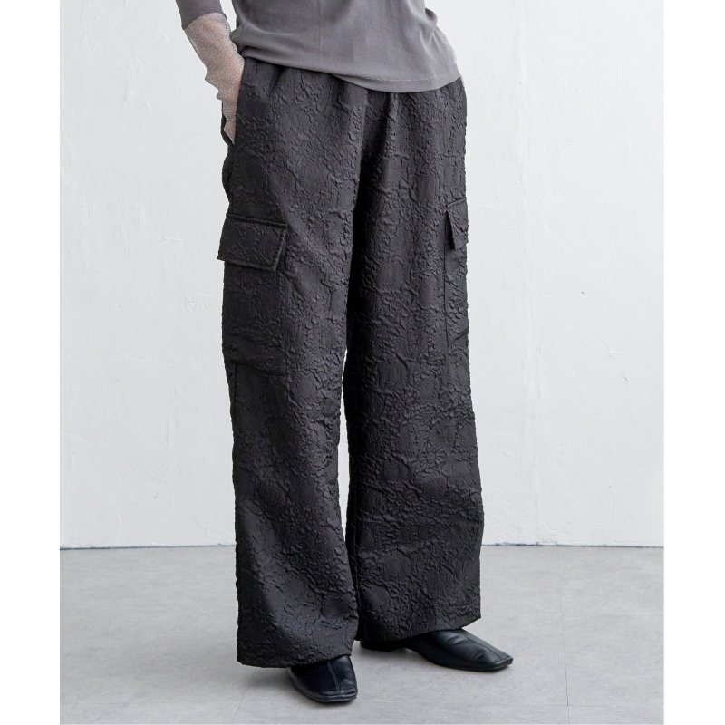 膨れジャガードカーゴパンツ