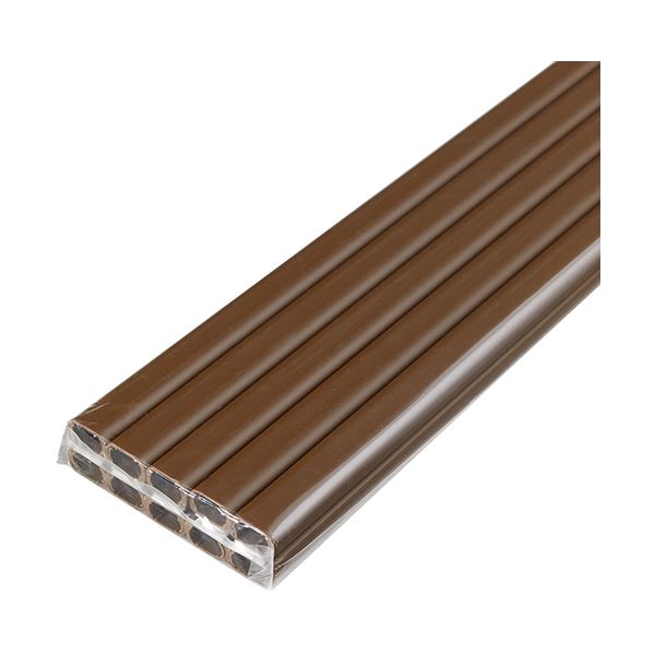 （まとめ）ELPA テープ付ABSモール 1号1m ブラウン M-T1110P（BR）1パック（10本）(×2セット)