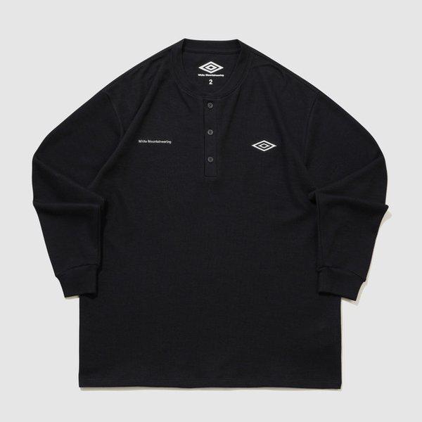 ヘンリーネック長袖Tシャツ BLACK UQ311CRL91 BLK0