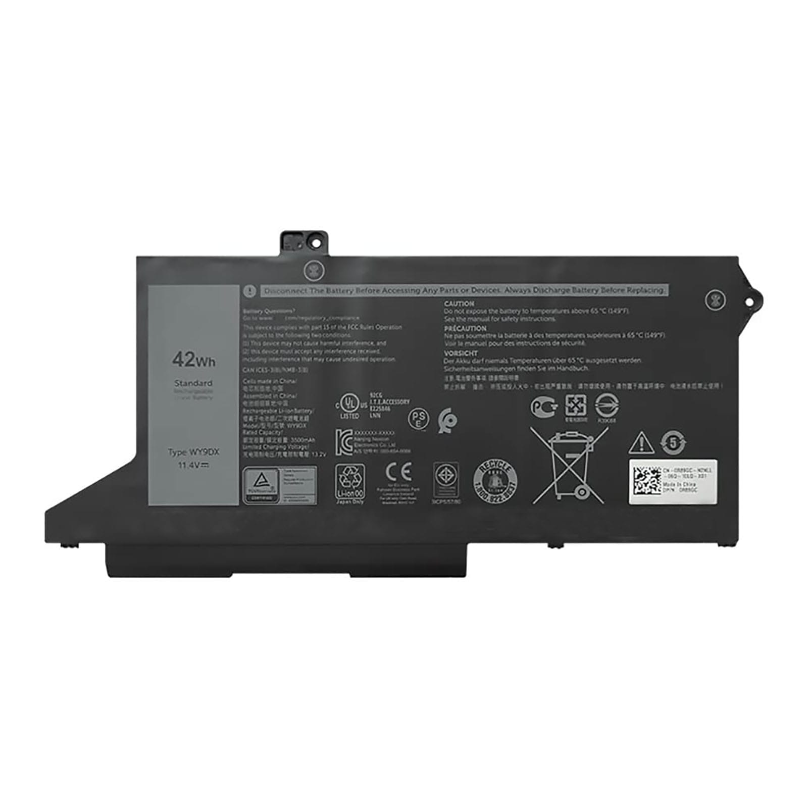 WY9DX バッテリー 電池・dellノートパソコン互換 42Wh Latitude5420 5520 precision 3560 互換交換用のバッテリー dc909-A1616