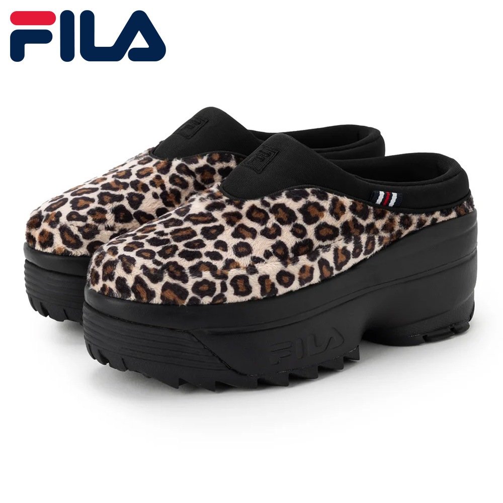 FILA サボ レディース ディスラプターウェッジモック 102094 フィラ DISRUPTOR WEDGE MOC 豹柄
