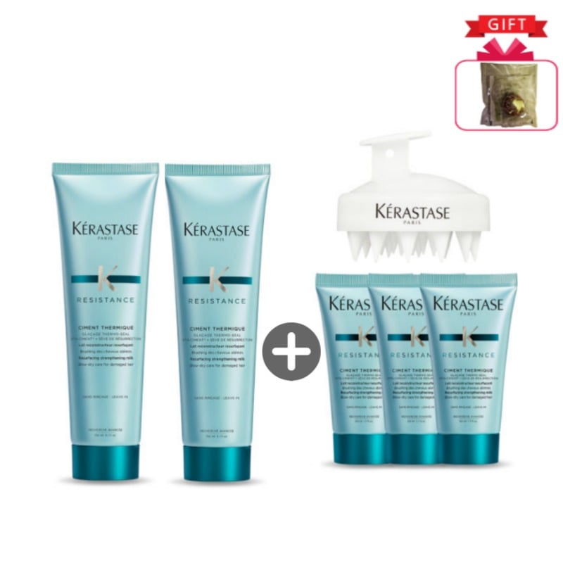 【SALE】 大容量 シモン テルミーク 熱保護リーブイントリートメント 150ml デュオセット（＋シモン テルミーク 50ml 3個＋スカルプブラシ） 【熱保護・傷んだ髪・ヘアエッセンス】