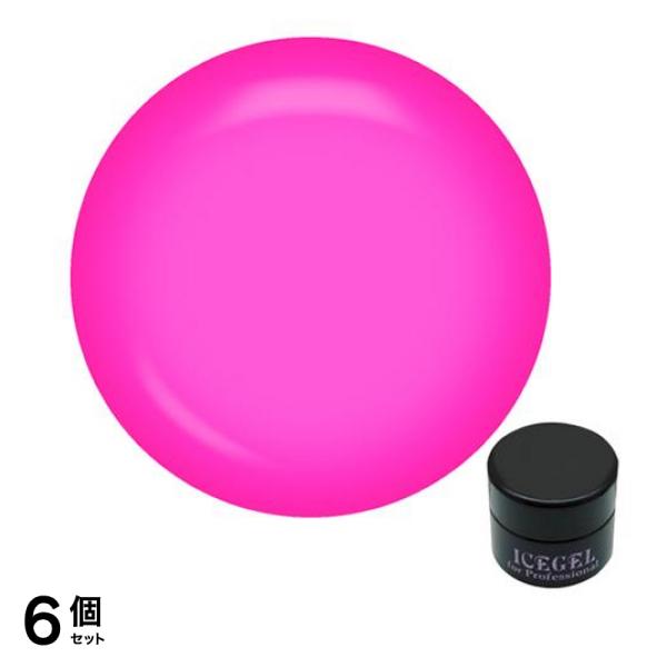 ICEGEL(アイスジェル) A BLACK ガラスジェル GG-645 ガラスピンク 3g 6個セット