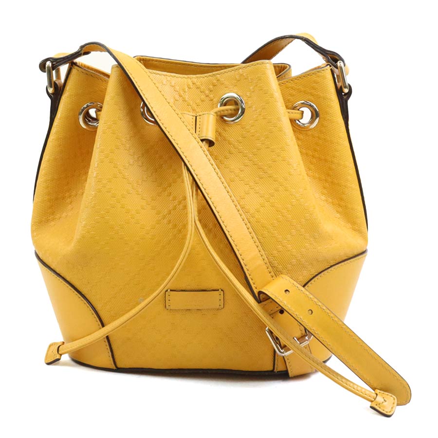 グッチ GUCCI ショルダーバッグ ディアマンテ レザー イエロー レディース 354229 e61402a