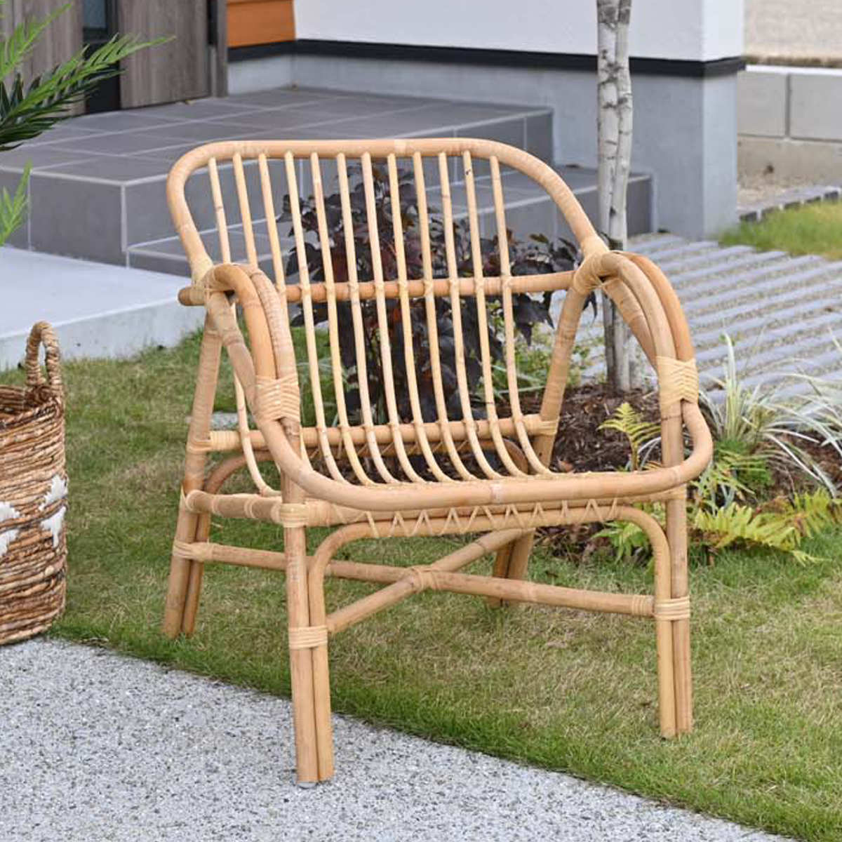 ラタンチェア Breeze コンパクト 座面高38cm