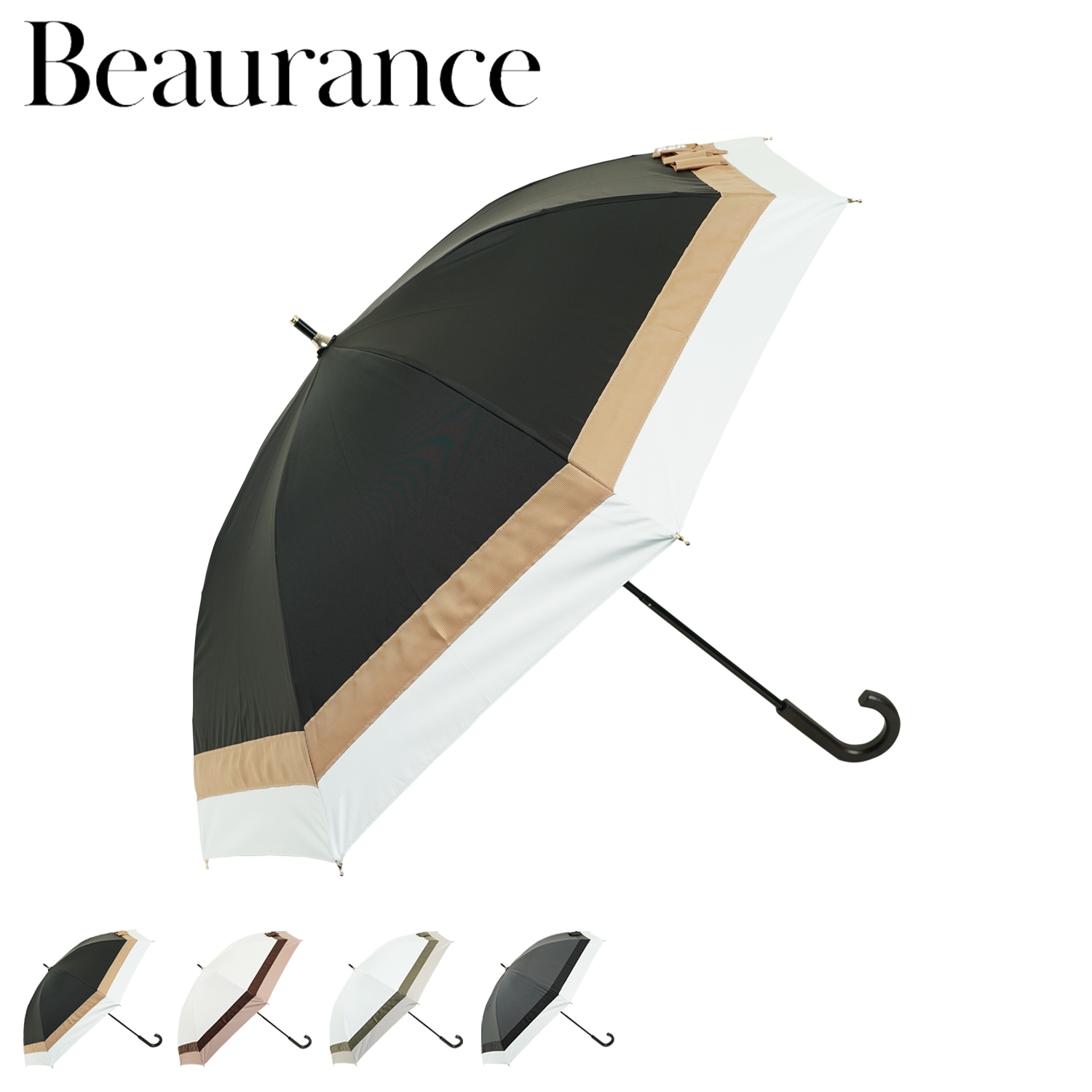 日傘 完全遮光 晴雨兼用 雨傘 ショート レディース 50cm 遮光率99% 遮蔽率99% 1級遮光 UVカット リボン 1BH23030