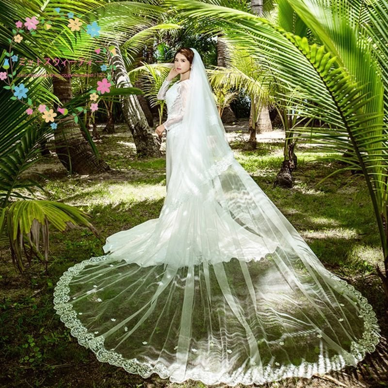 ウェディング ベール ロングベール ロング ウェディングベール 結婚式 挙式 二次会 ウェディングド