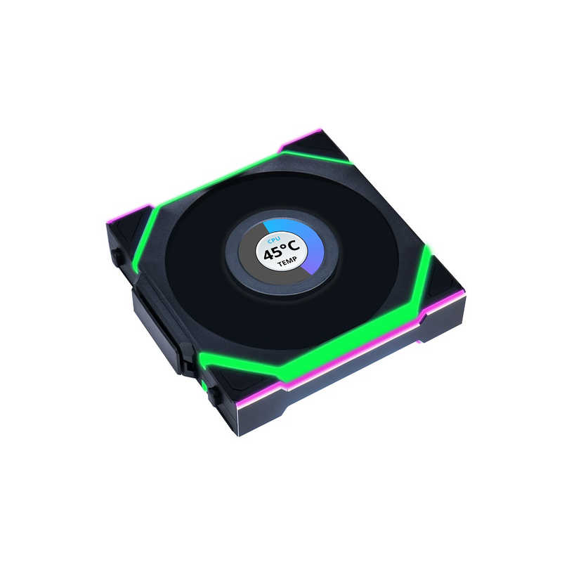 LIANLI　UNI FAN SL LCD Wireless 120 BK Single Pack ブラック　UF-SL120-LCD-WLS-1B