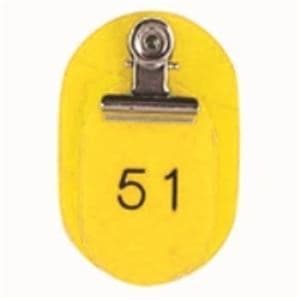 西敬 親子札/番号札 #7162 BO-51Y 51100(50組) 黄