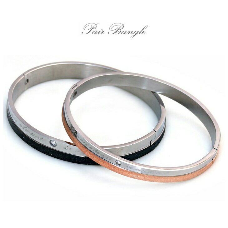 送料無料！ arm00016 ペアブレスレット ペアバングル スターダスト ステンレスペアバングル