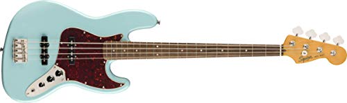 Squier by Fender エレキベース Classic Vibe 60s Jazz Bass, Laurel Fingerboard, Daphne Blue ソフトケース付き