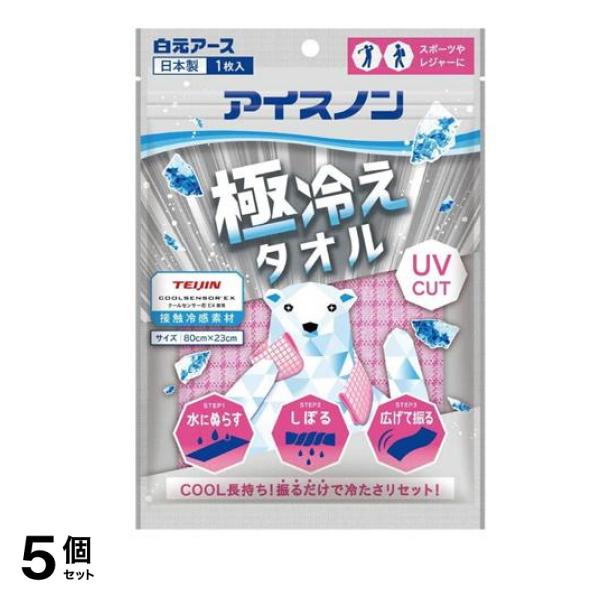 アイスノン 極冷えタオル ピンク 1枚入 5個セット 4,844円