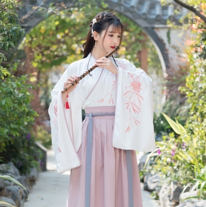 セットアップ 民族衣装 コスプレ 膝下 袖あり 長袖 Vネック 切り替えデザイン ウエストマーク ウエストリボン かわいい 可愛い きれいめ シンプル 上品 おしゃれ お洒落 レトロ