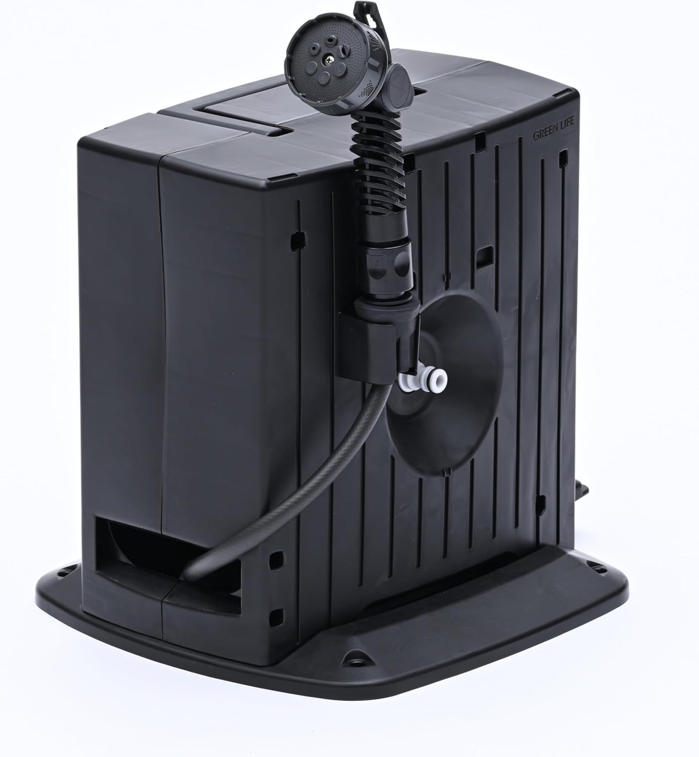 グリーンライフ ホース ホースリール 20m ペダルを踏めば自動巻き コンパクト収納 ブラック×アッシュグレーカラー G-Auto(ジーオート) PRGA-20(BK/AGY)