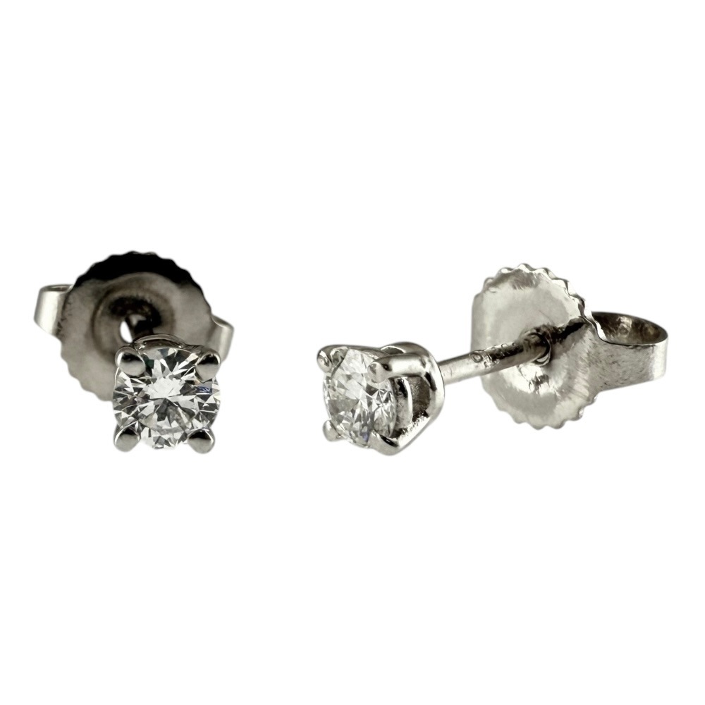 ティファニー ソリティア ピアス Pt950プラチナ ダイヤモンド TIFFANY&Co. 中古 美品