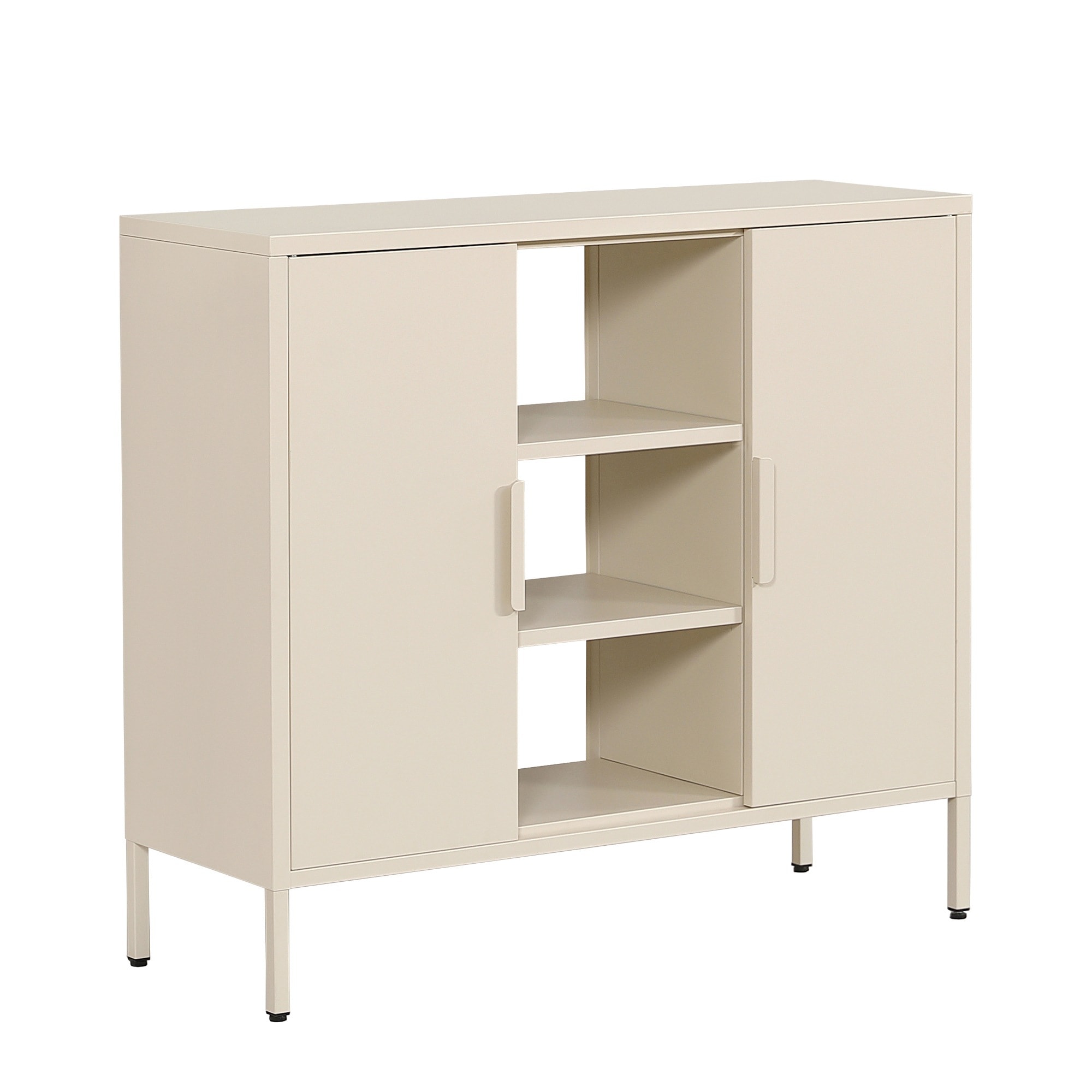 【140】キャビネット スチール サイドボード メタル 金属製 扉付き テレビ台 収納棚 おしゃれ リビング モダン 棚 スチールチェスト 書類 韓国インテリア 扉 金属製キャビネット 可動棚