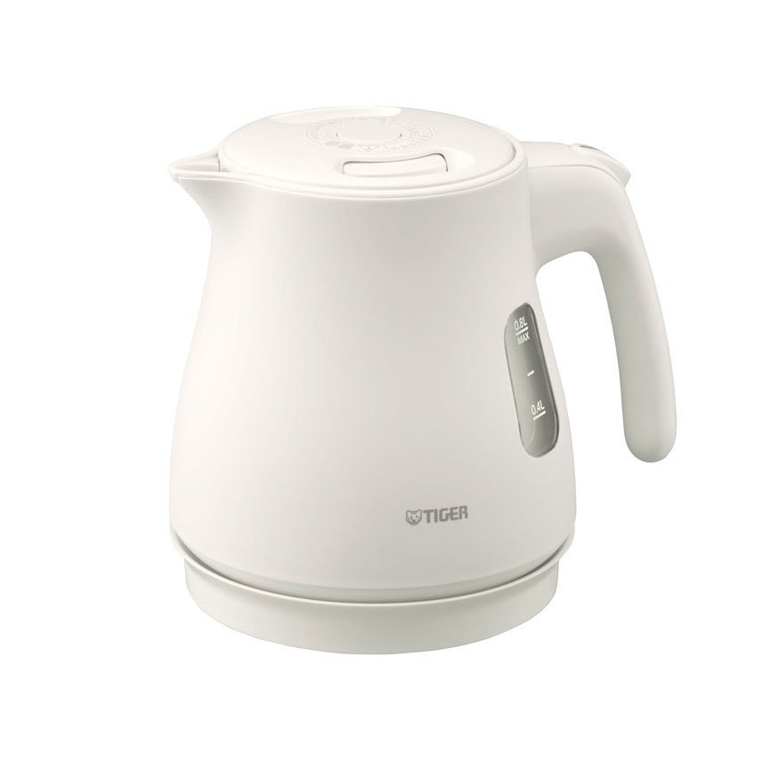 TIGER タイガー PCV-A080-WM 電気ケトル QUICK＆SAFE＋ 蒸気レス 0.8L マットホワイト