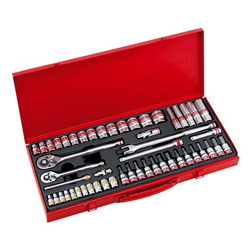SK11 ソケットレンチ セット ラチェット 工具セット レンチ DIY ドライバー ハンドル スパナレンチ 車 工具セット ビット セット TS-2352M 差込角 6.3mm 9.5mm