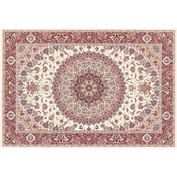 防炎 ラグマット 約240x240cm アイボリー ウィルトン コンセルト プレーベル