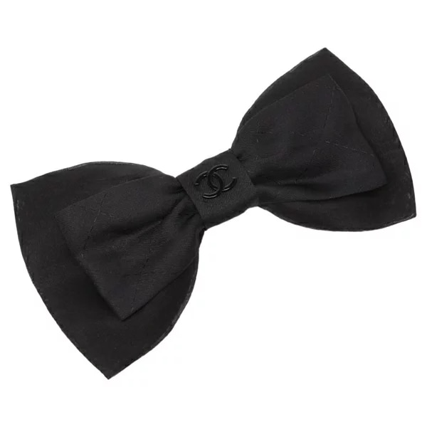 バレッタ ボウバレッタ リボンモチーフ CCマーク ココマーク ブラック レディース AAB542 B22439 94305