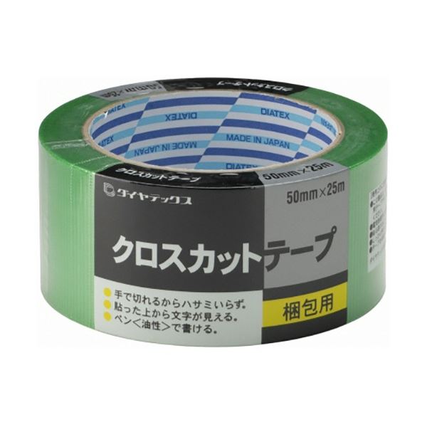 （まとめ）ダイヤテックス クロスカットテープ 50mmx25m グリーン 1巻[x20] 16,398円