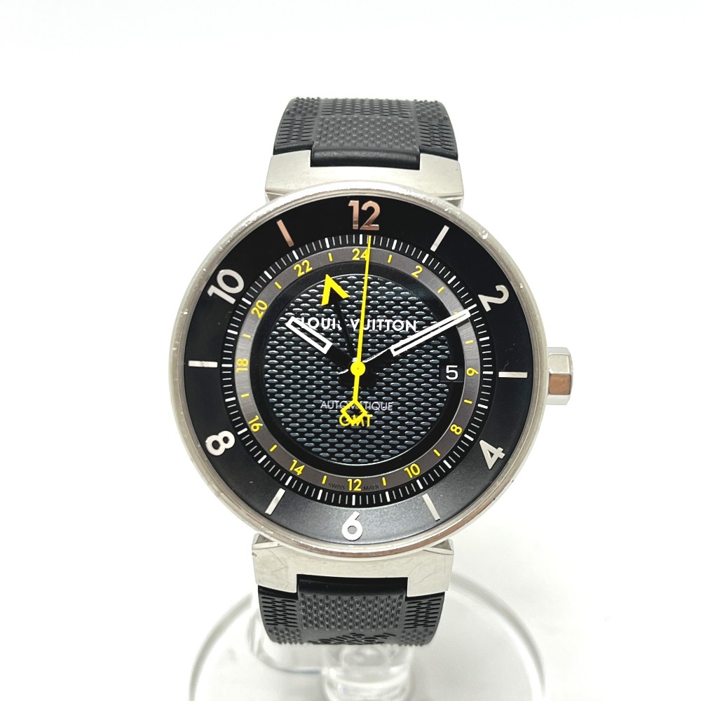 腕時計 Q8D30 タンブール ムーン GMT 自動巻き SS シルバー