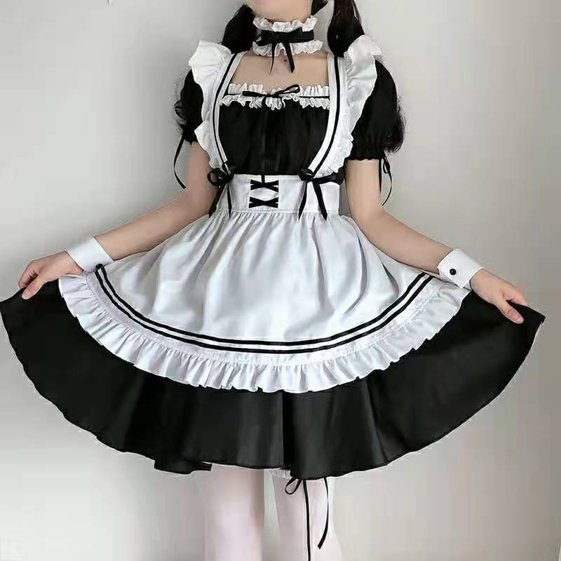 6点セット メイド服 コスプレ大王 ロリータスーツ可愛い学生 ワンピース 二次元服大コード日常30%までに制限