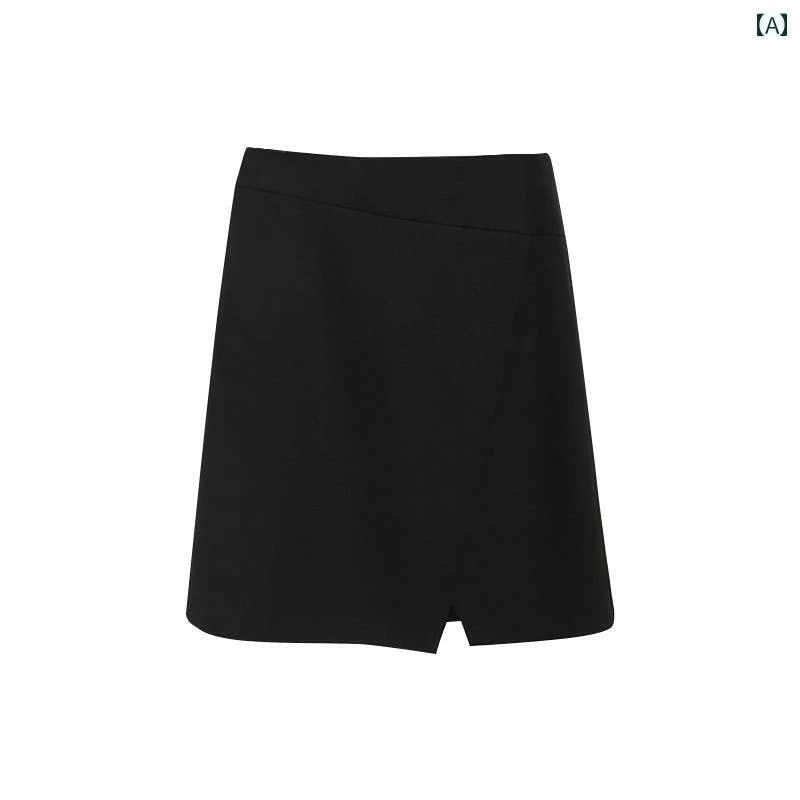 スカート レディース きれいめ 上品 通勤 黒 aライン ショート イレギュラー aライン ハイウエスト ショート 夏 通勤 ヒップ ハグ