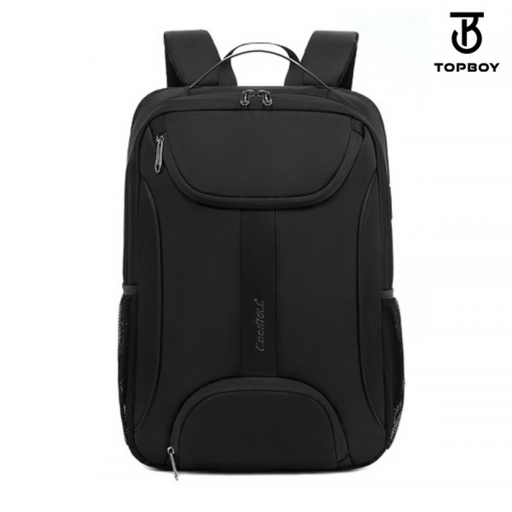 (TOPBOY) ジップアップスクエアカジュアルバックパック (BG337)