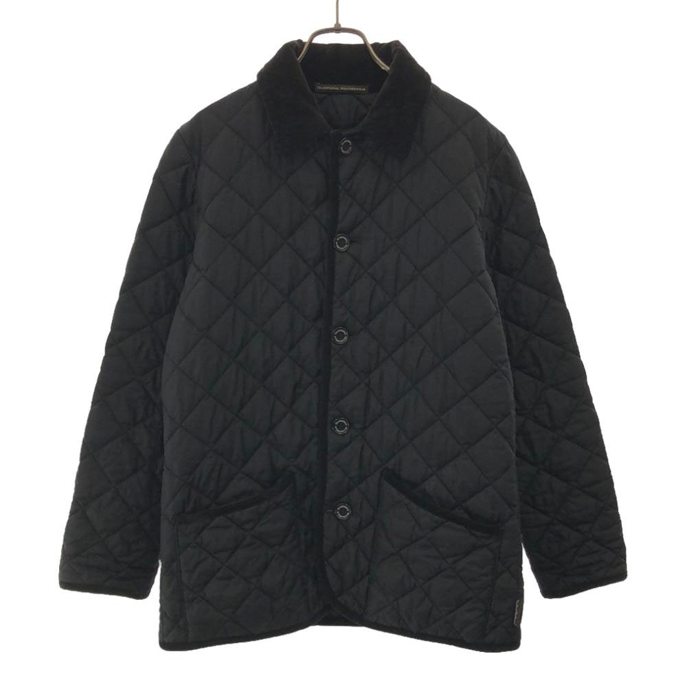 トラディショナル ウェザーウェア キルティングジャケット 38 ブラック TRADITIONAL WEATHER WEAR サイドベンツ メンズ