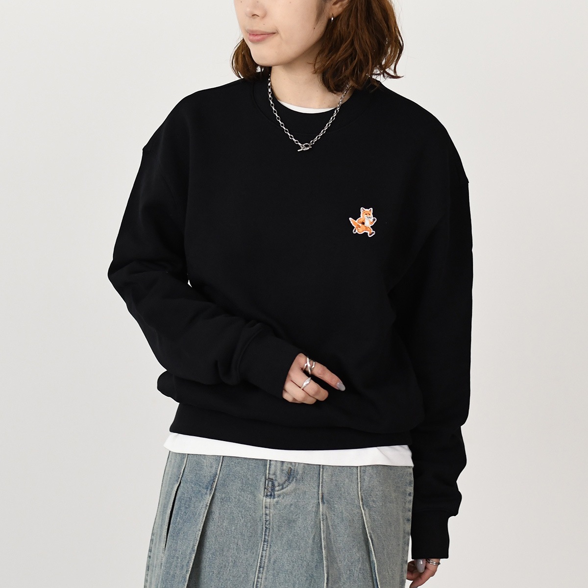 MAISON KITSUNE メゾンキツネ トップス スウェット スピーディ フォックス パッチ コンフォート スウェットシャツ MM00313 KM0321 レディース ユニセックス
