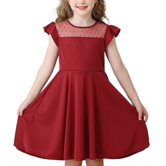 2025年夏 パーティードレス 女の子 ガールズドレス 子供用 パフォーマンスコスチューム フリル メッシュ レース プリンセス