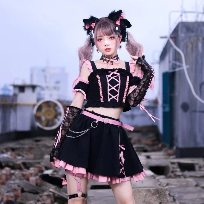 サンタコスプレ キャミソールトップス＋半身サマースーツ原宿風JKセクシー