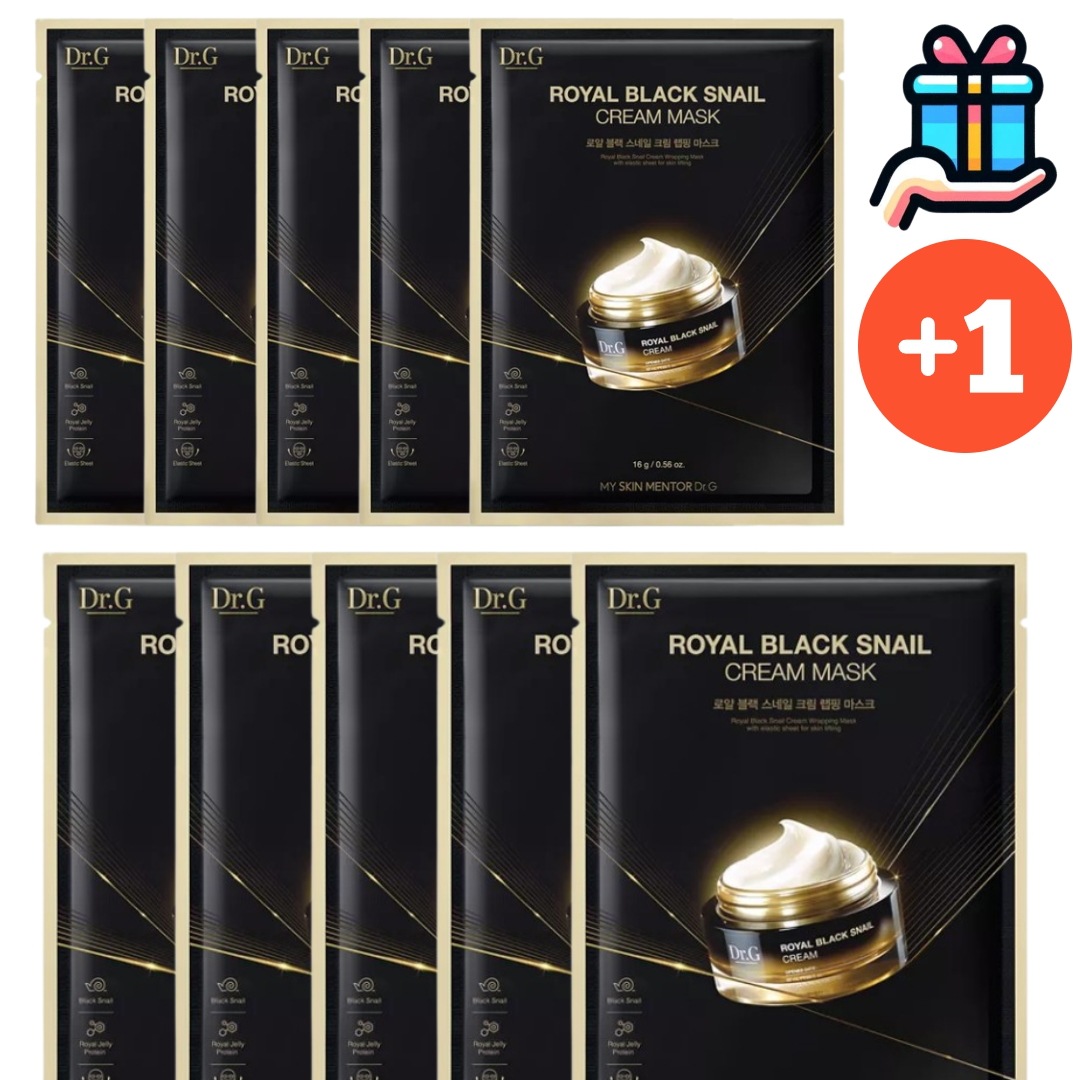 [大容量企画商品1+1] ロイヤルブラックスネイルクリームマスクパック5枚+5枚 計10枚 顔パック フェイスパックセット 韓国コスメ 保湿充電 高栄養毛穴 小じわ 乾燥肌 弾力 トーンアップケア ス