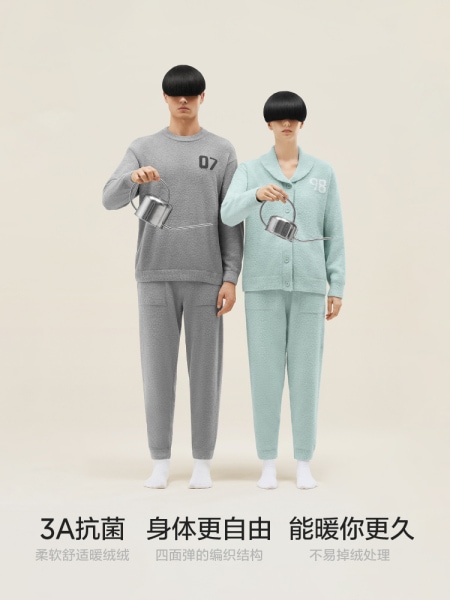 Jiao Nei バレンタインデー ハーフベルベット スーツ レディース 秋冬 パジャマ