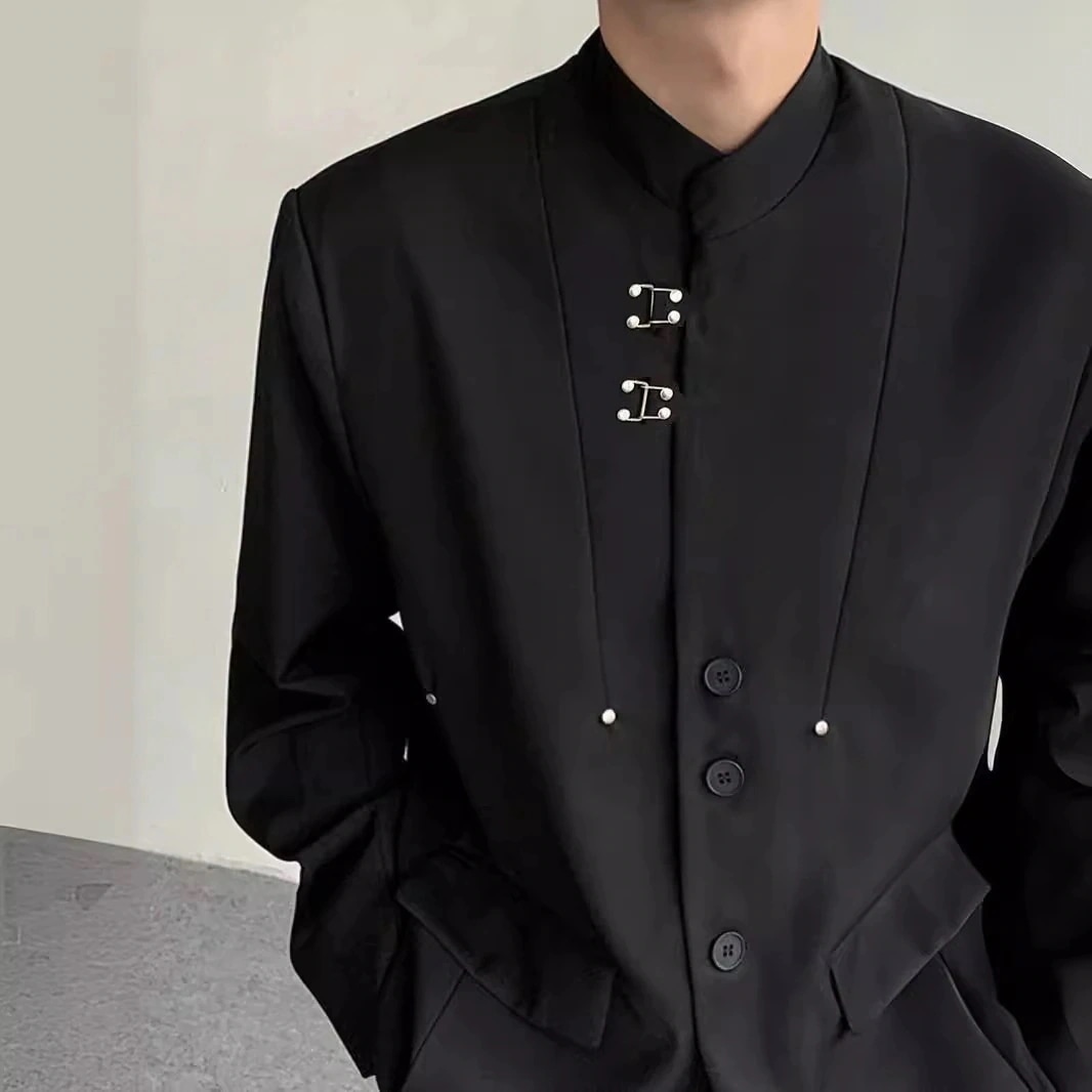 【今季トレンド】スーツジャケットメンズスタンドカラースーツカードバックル中山スーツジャケット