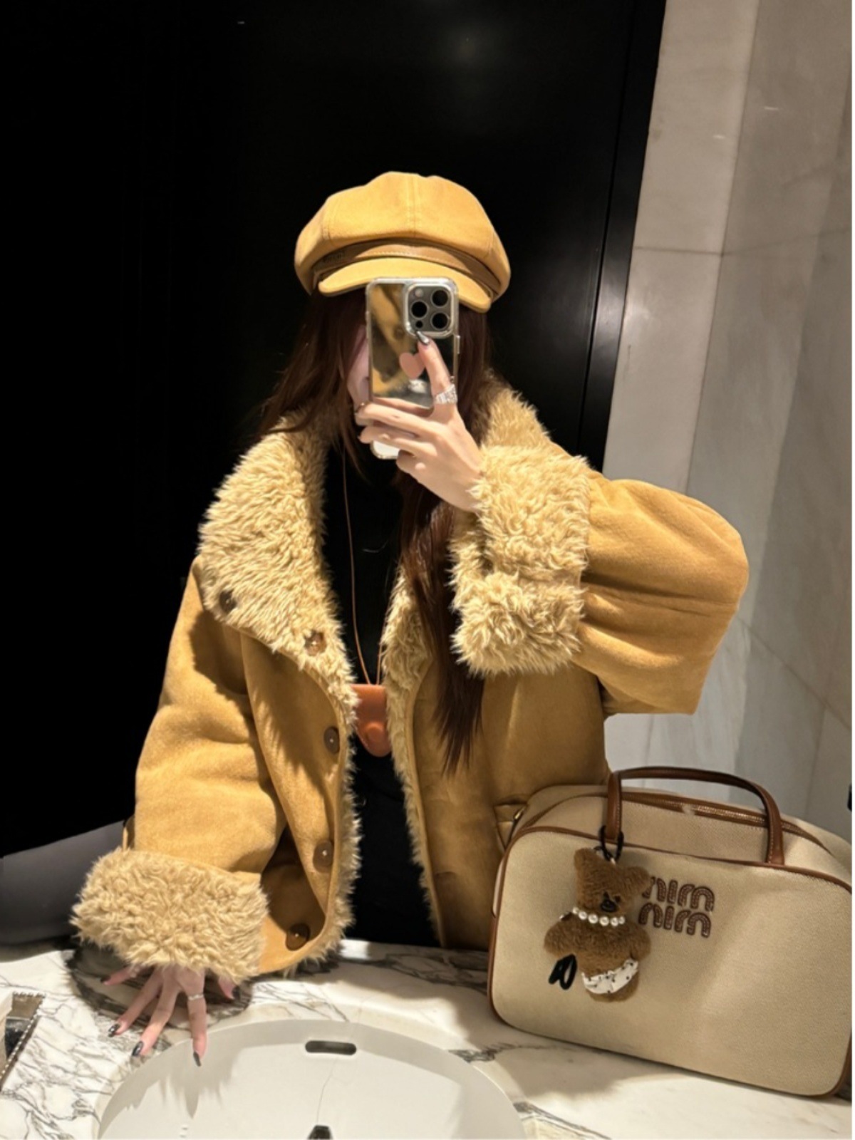 コート 韓国 ファッション ファー ワン 厚手 レトロ コート レディース 春 薄手 ミディアム丈 ジャケット