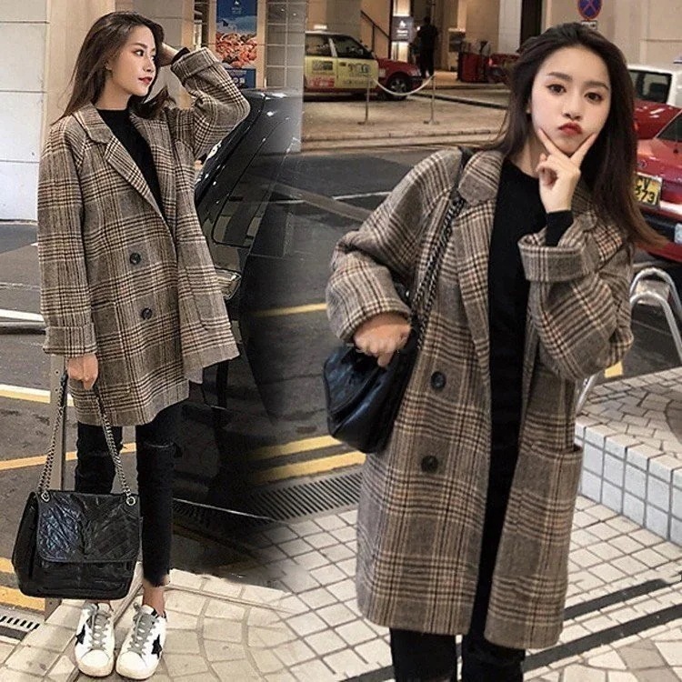 冬アウター春トレンチコートチェスターコート チェック柄コートアウター チェスターコート レディース ミディアム丈コート 定番