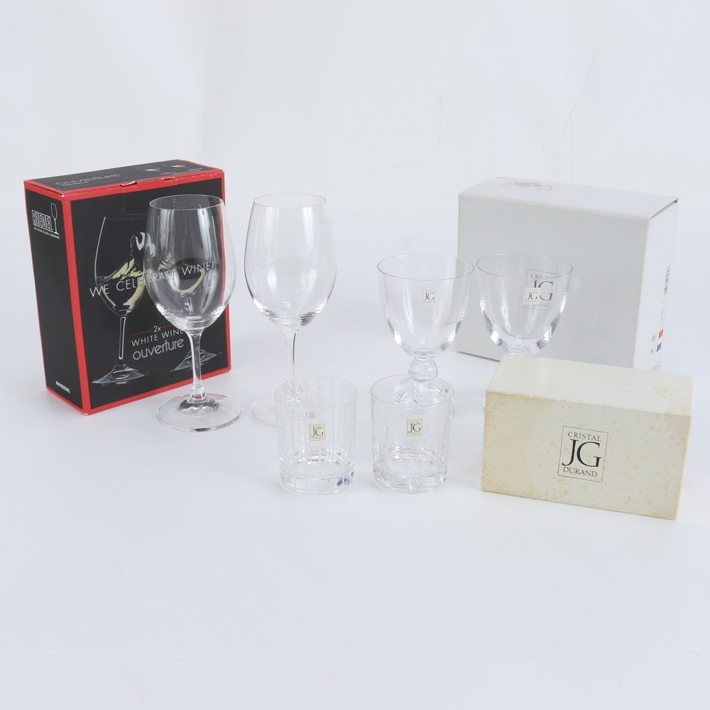 まとめ 6点 セット CRISTAL DURAND RIEDEL ワイン グラス ペア グラス クリア コップ カップ タンブラー 食器 メンズ レディース REE DR20-2 中古