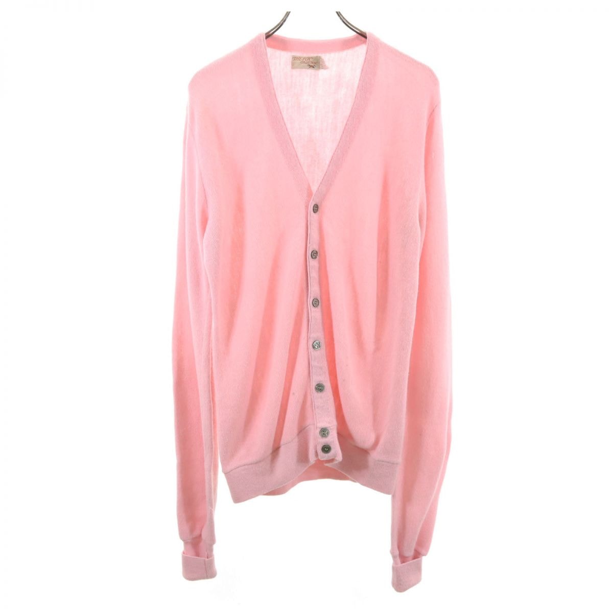 ザフォックスコレクション 70s 80s USA製 ヴィンテージ 長袖 ニット カーディガン X-TALL(42) ピンク THE FOX COLLECTION メンズ